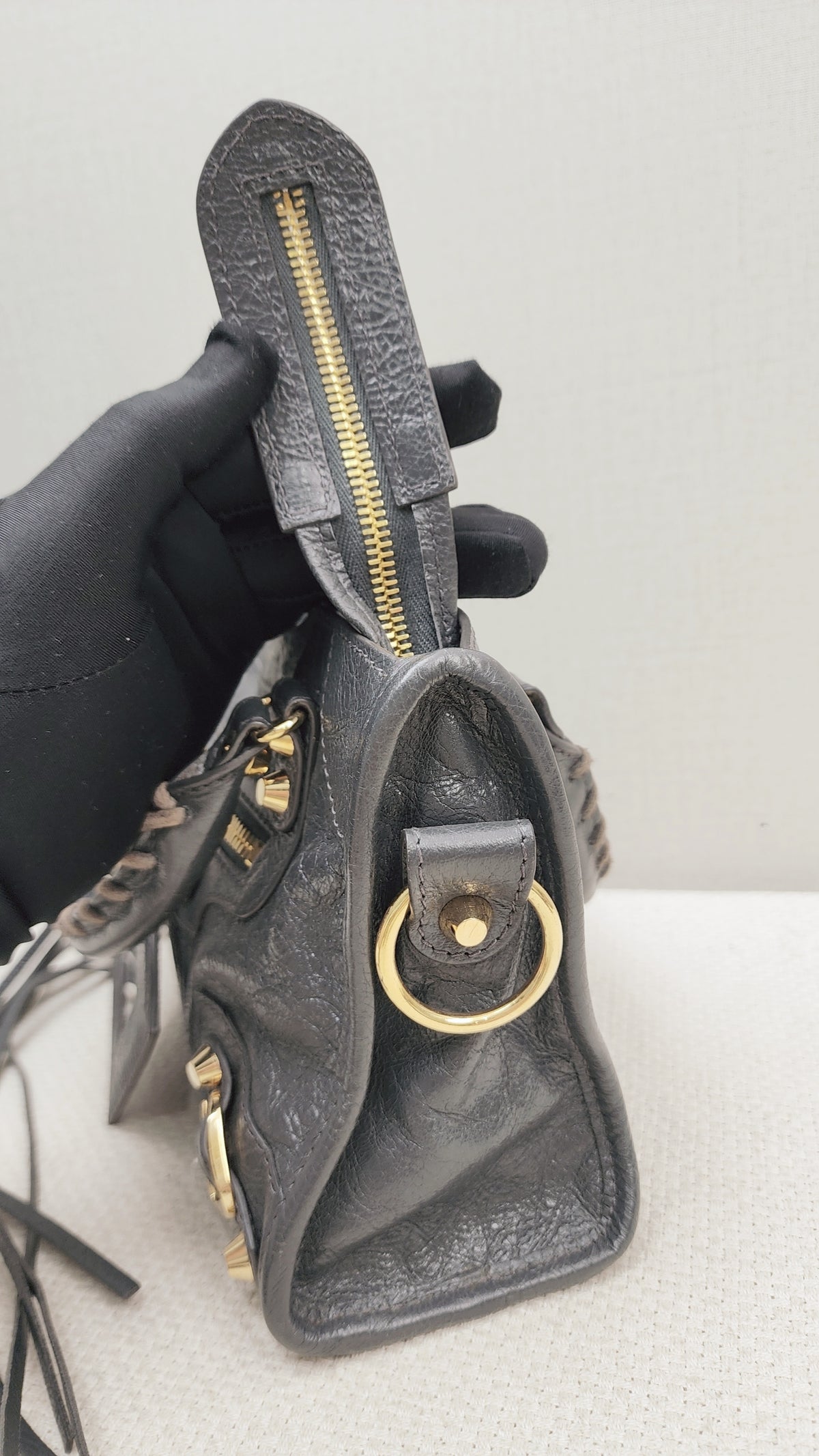 Balenciaga Dark Grey Mini City (GHW)