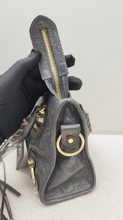 Balenciaga Dark Grey Mini City (GHW)
