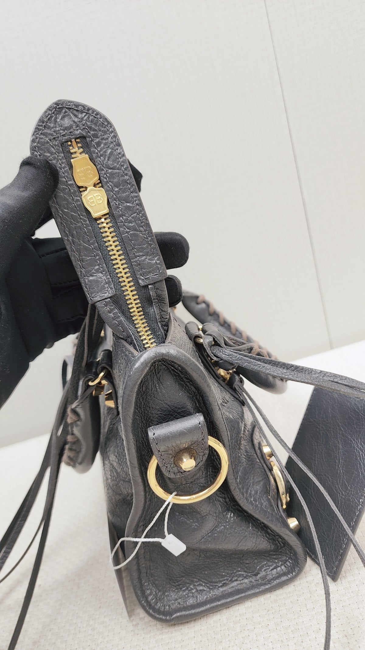 Balenciaga Dark Grey Mini City (GHW)