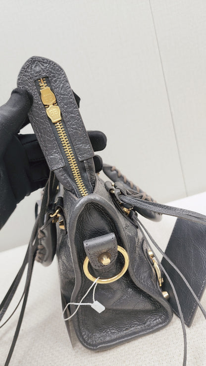 Balenciaga Dark Grey Mini City (GHW)
