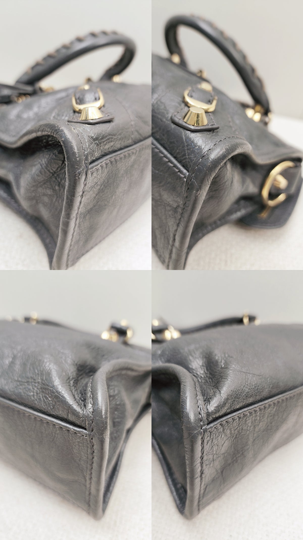 Balenciaga Dark Grey Mini City (GHW)