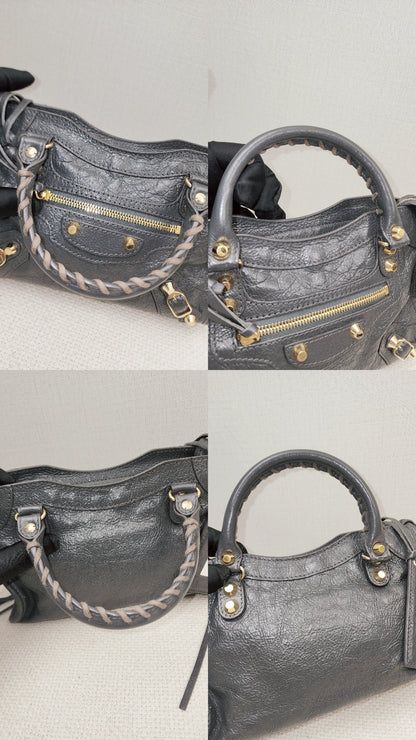 Balenciaga Dark Grey Mini City (GHW)