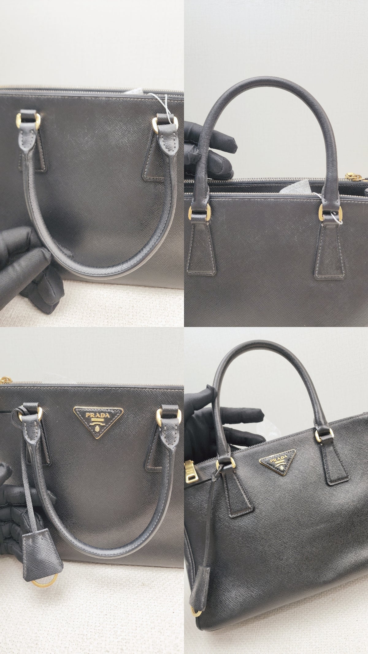 Prada Black Saffiano Galleria 30cm (GHW)