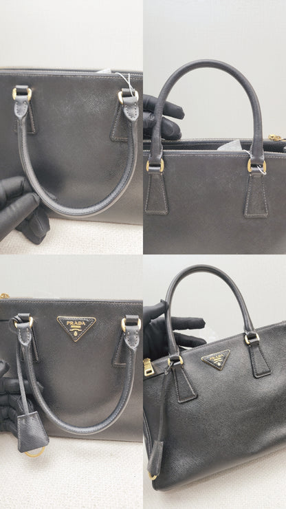 Prada Black Saffiano Galleria 30cm (GHW)