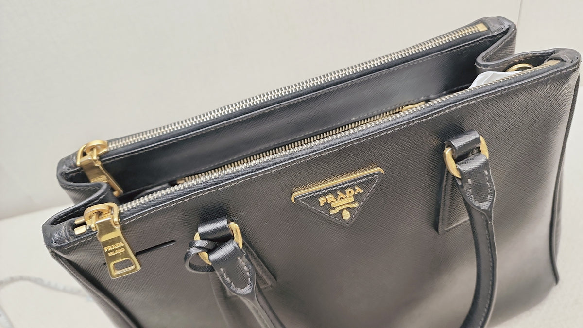 Prada Black Saffiano Galleria 30cm (GHW)