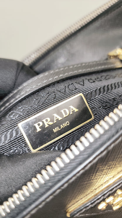 Prada Black Saffiano Galleria 30cm (GHW)