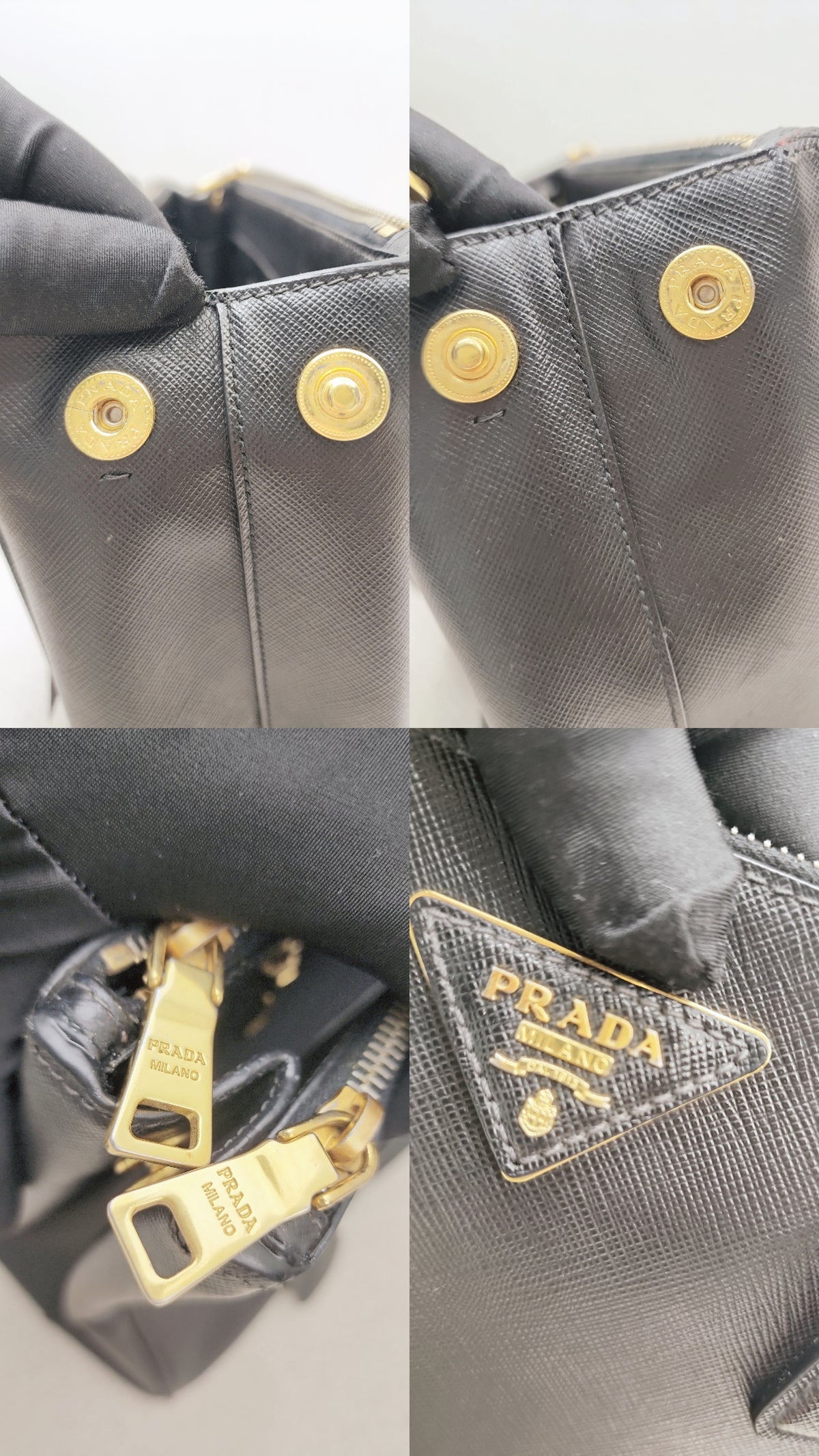 Prada Black Saffiano Galleria 30cm (GHW)