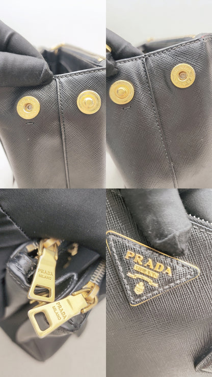 Prada Black Saffiano Galleria 30cm (GHW)