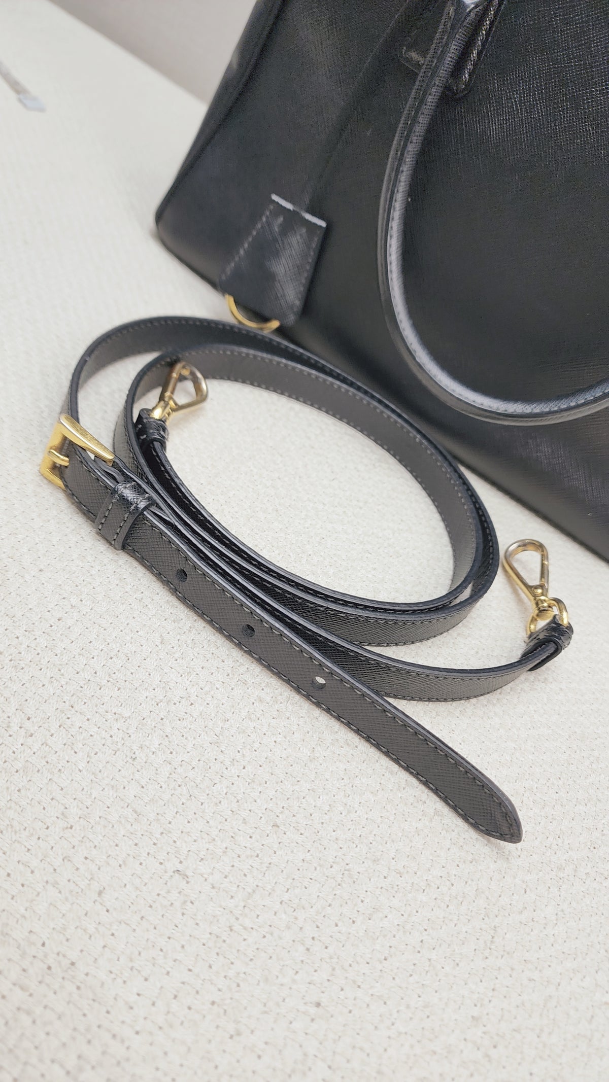 Prada Black Saffiano Galleria 30cm (GHW)