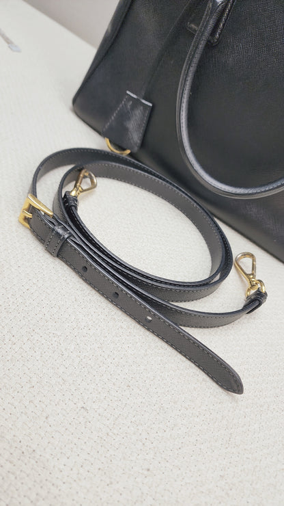 Prada Black Saffiano Galleria 30cm (GHW)