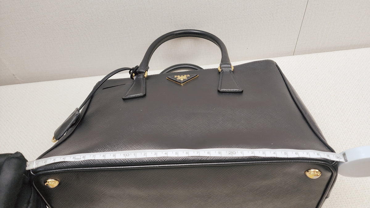 Prada Black Saffiano Galleria 30cm (GHW)