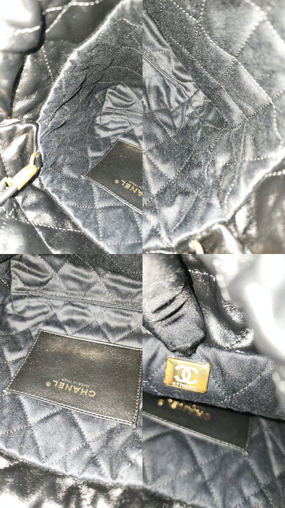 Chanel Black Lambskin Mini 22 Bag (GHW)
