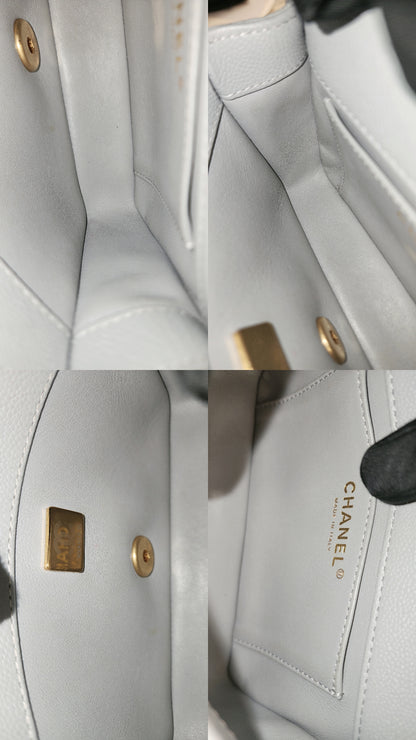 Chanel Grey Caviar Heart Crush Mini Flap (GHW)