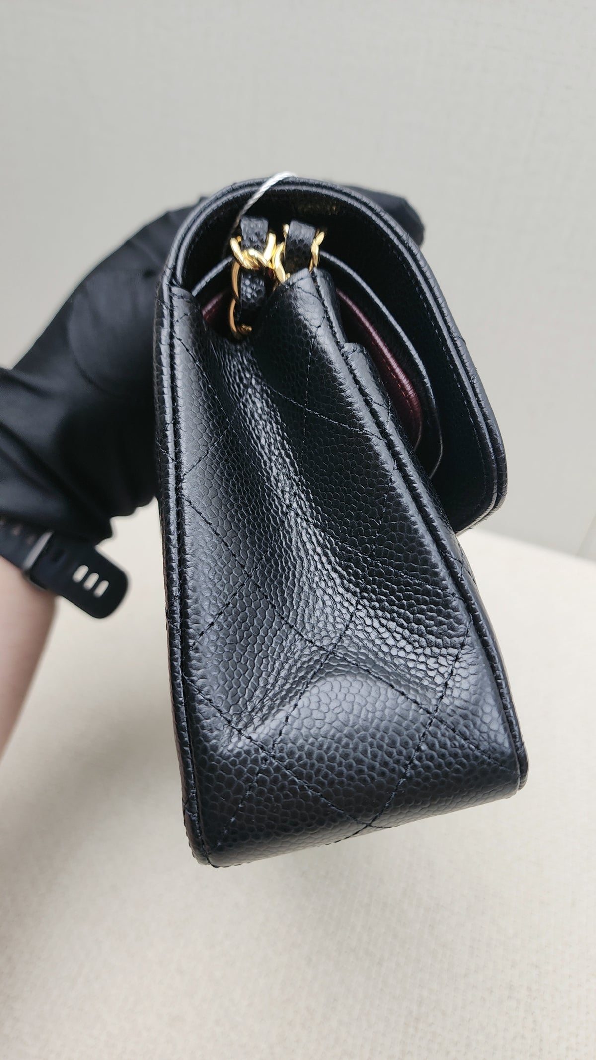 Chanel Black Caviar Small CF (GHW)