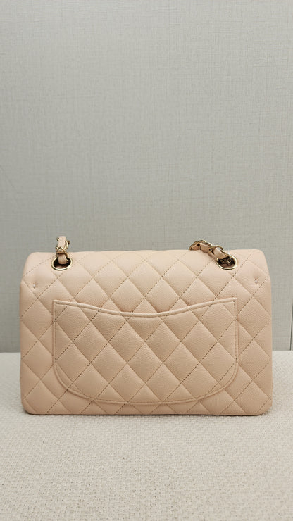 Chanel Peach Nude Caviar Small CF (LGHW)