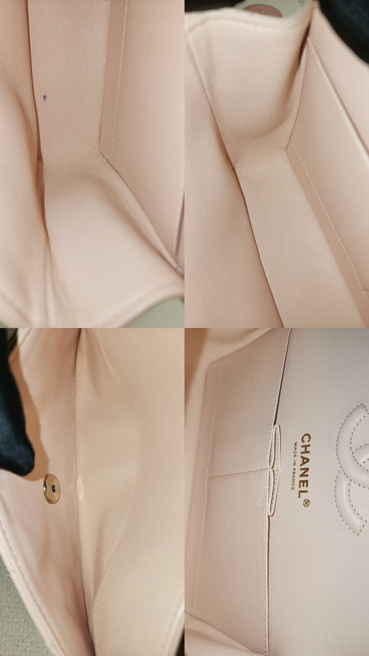Chanel Peach Nude Caviar Small CF (LGHW)