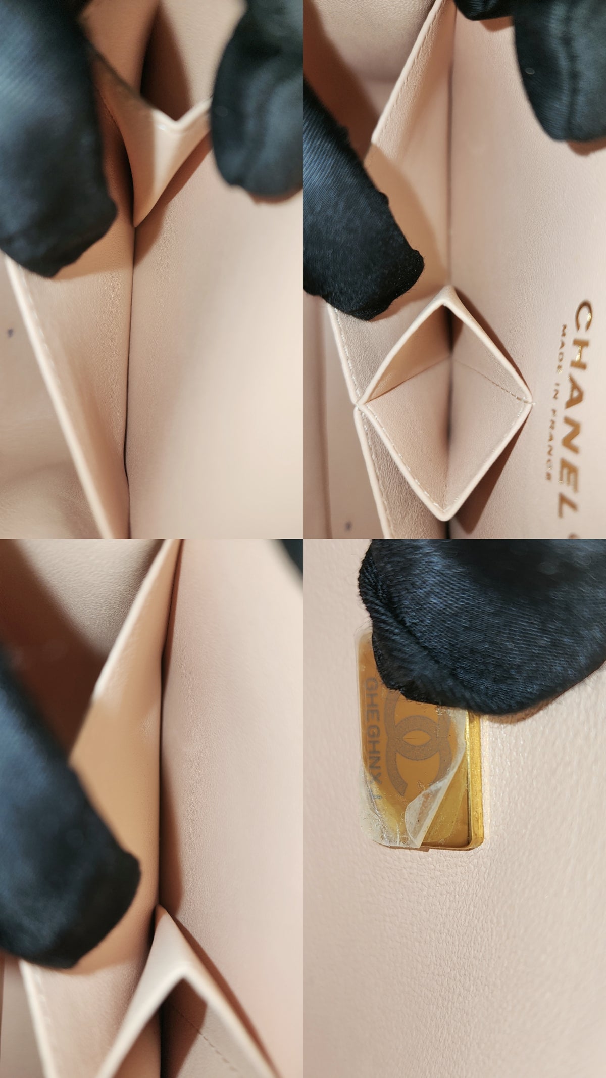 Chanel Peach Nude Caviar Small CF (LGHW)