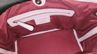 Dior Purple Metallic Coated Canvas Panarae Tote