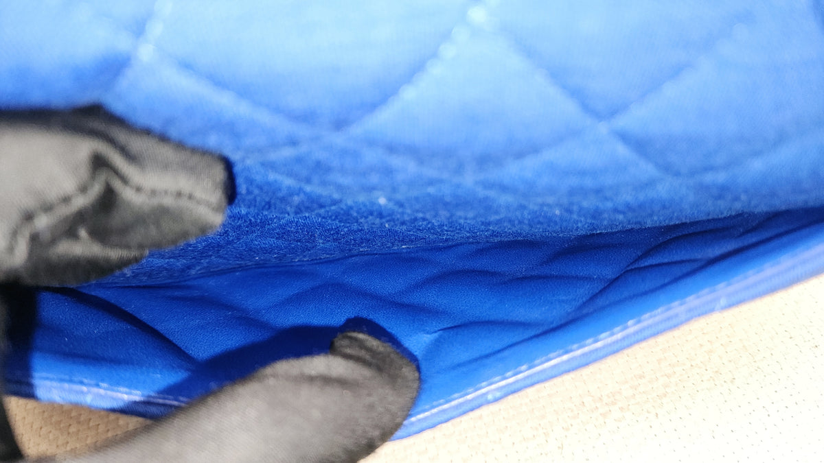 Chanel Classic Flap Jumbo Fabric Electric Blue (SHW)