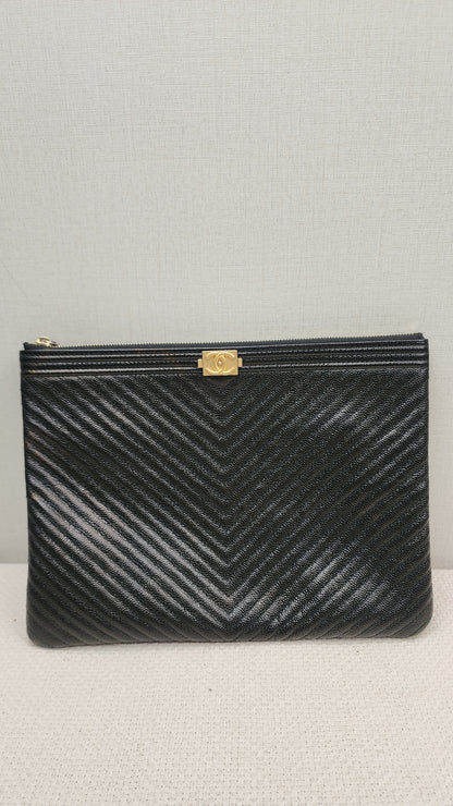 Chanel Black Caviar Medium O’case (LGHW)