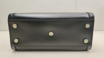 YSL Black Calfskin Sac De Jour Baby with Croc Trim