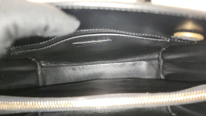 YSL Black Calfskin Sac De Jour Baby with Croc Trim