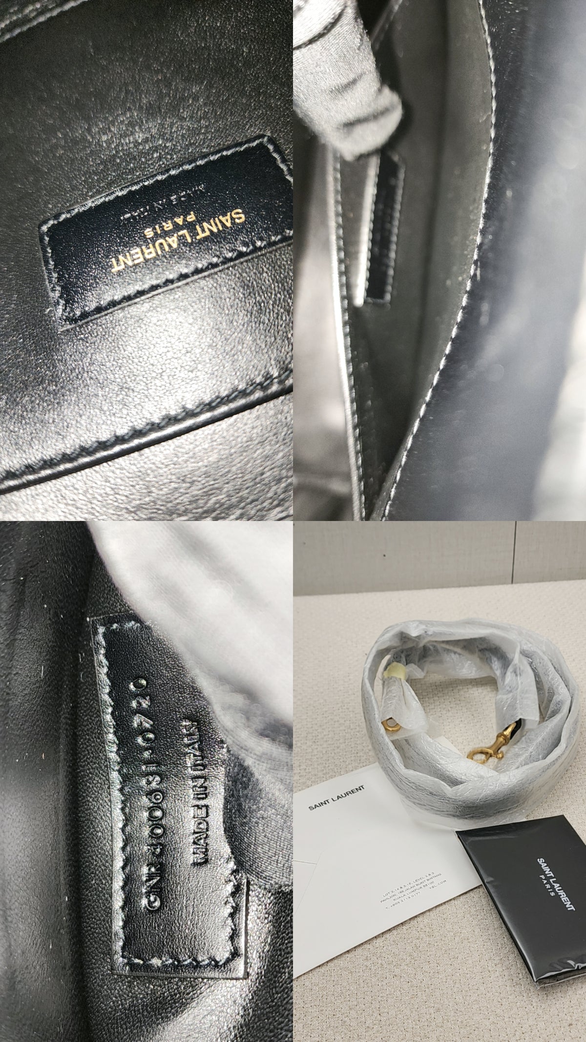 YSL Black Calfskin Sac De Jour Baby with Croc Trim