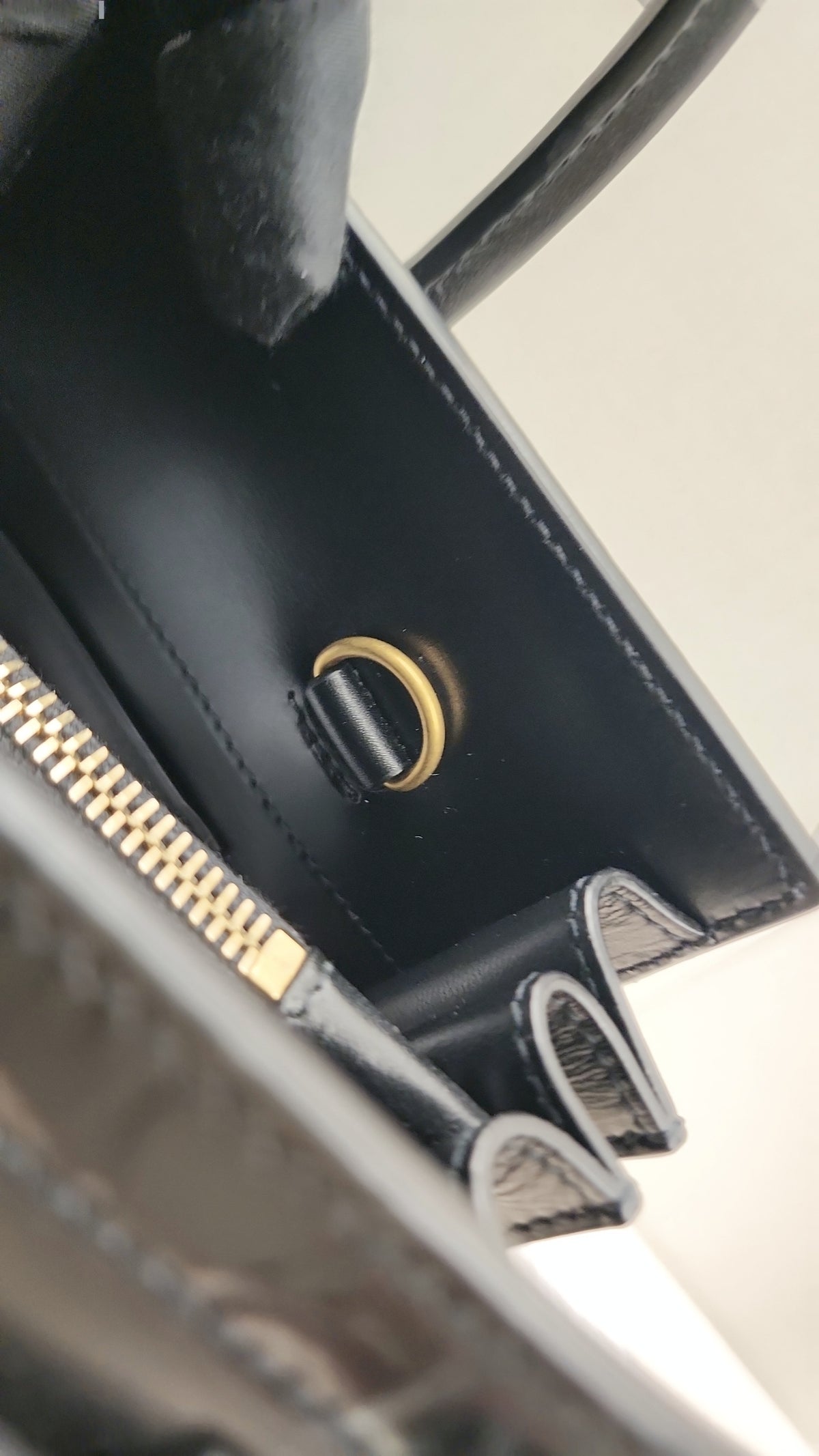 YSL Black Calfskin Sac De Jour Baby with Croc Trim