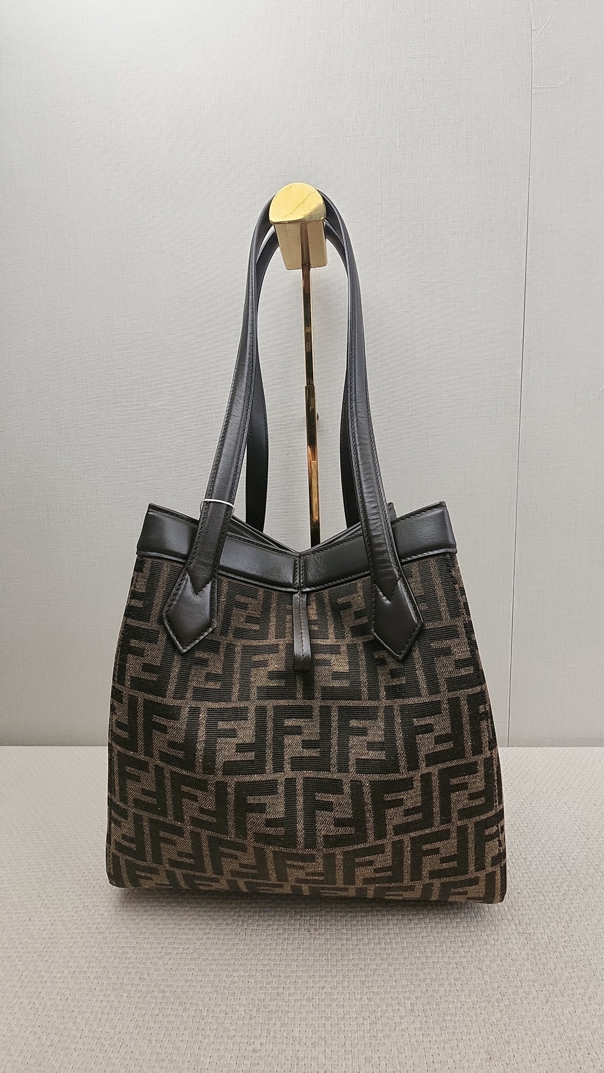 Fendi Brown Jacquard Origami Medium