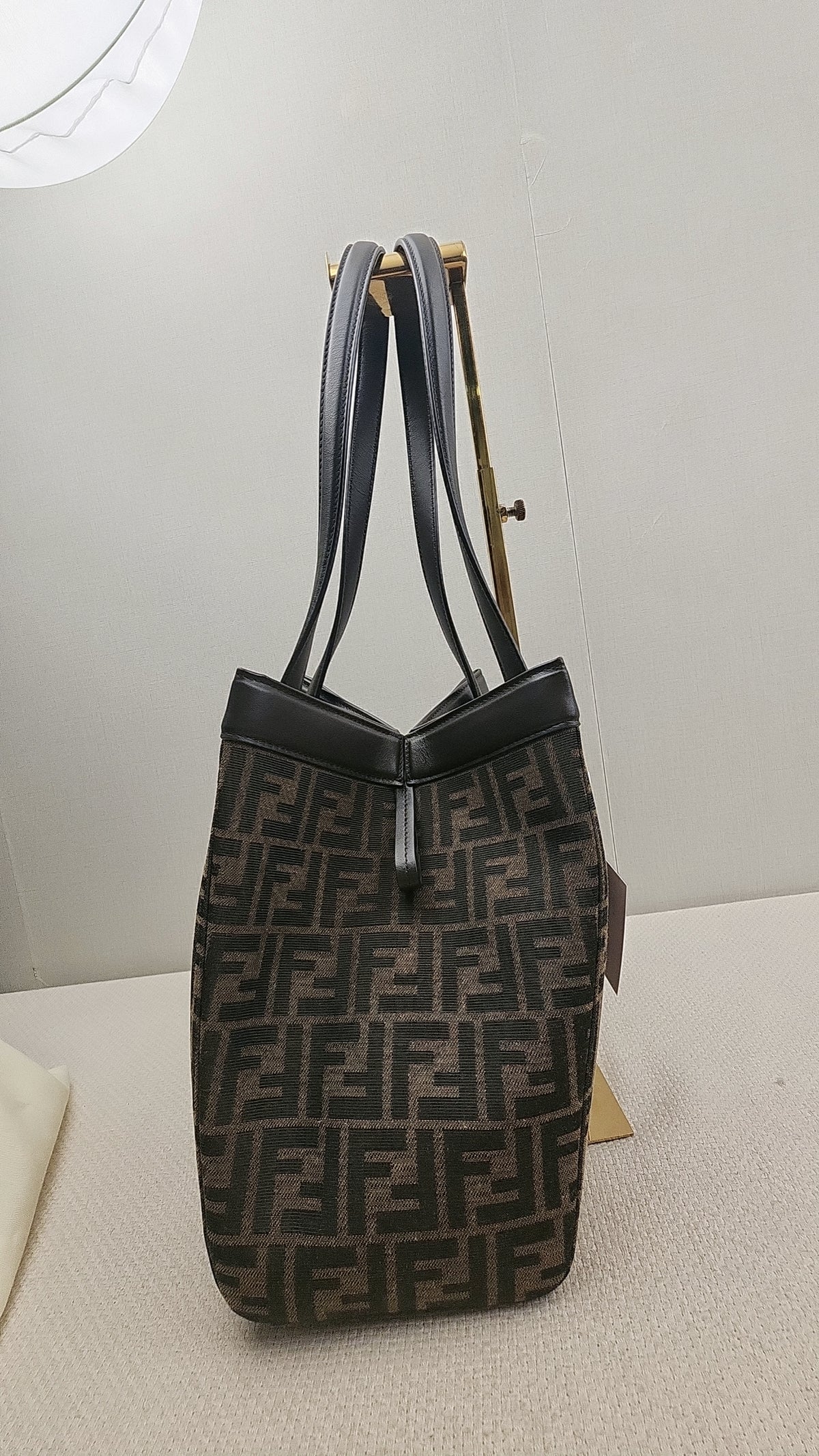 Fendi Brown Jacquard Origami Medium