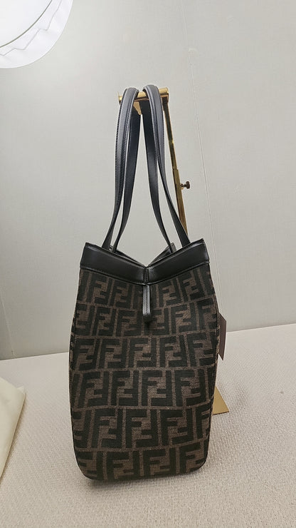 Fendi Brown Jacquard Origami Medium