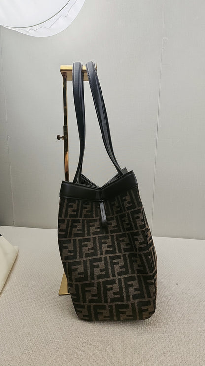 Fendi Brown Jacquard Origami Medium