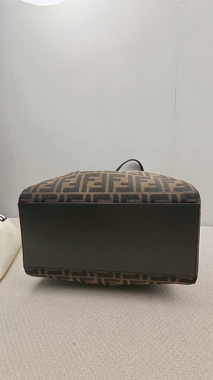 Fendi Brown Jacquard Origami Medium