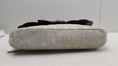 Chanel Grey Canvas Camellia No.5 Shoulder Bag
