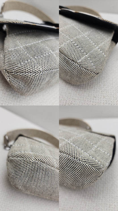 Chanel Grey Canvas Camellia No.5 Shoulder Bag