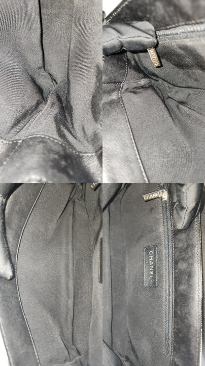 Chanel Grey Canvas Camellia No.5 Shoulder Bag