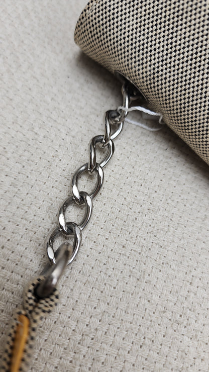 Chanel Grey Canvas Camellia No.5 Shoulder Bag