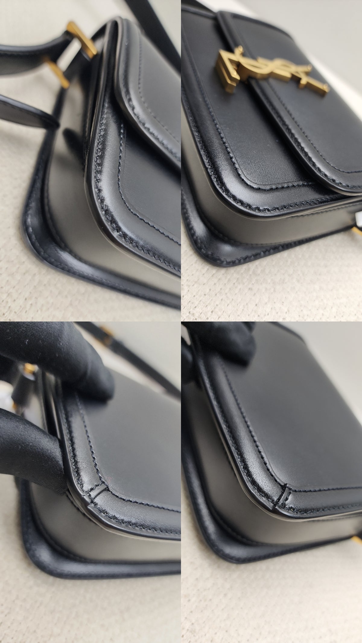 YSL Small Solferino Satchel Bag in Noir