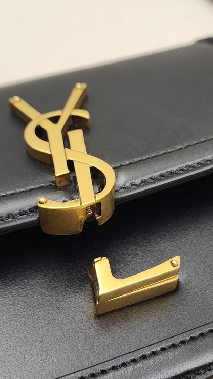 YSL Small Solferino Satchel Bag in Noir