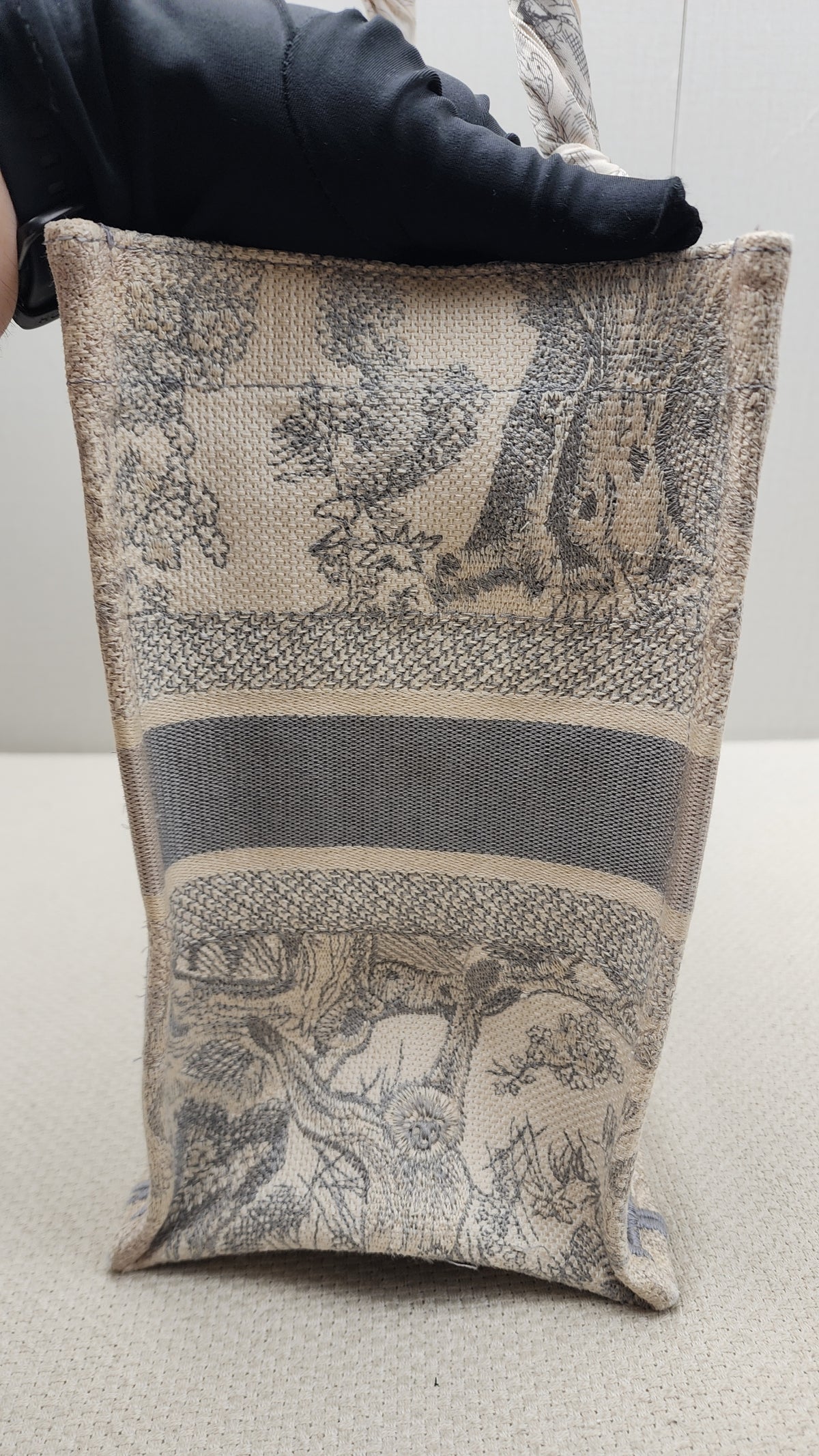 Dior Grey Toile de Jouy Medium Book Tote