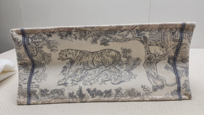 Dior Grey Toile de Jouy Medium Book Tote