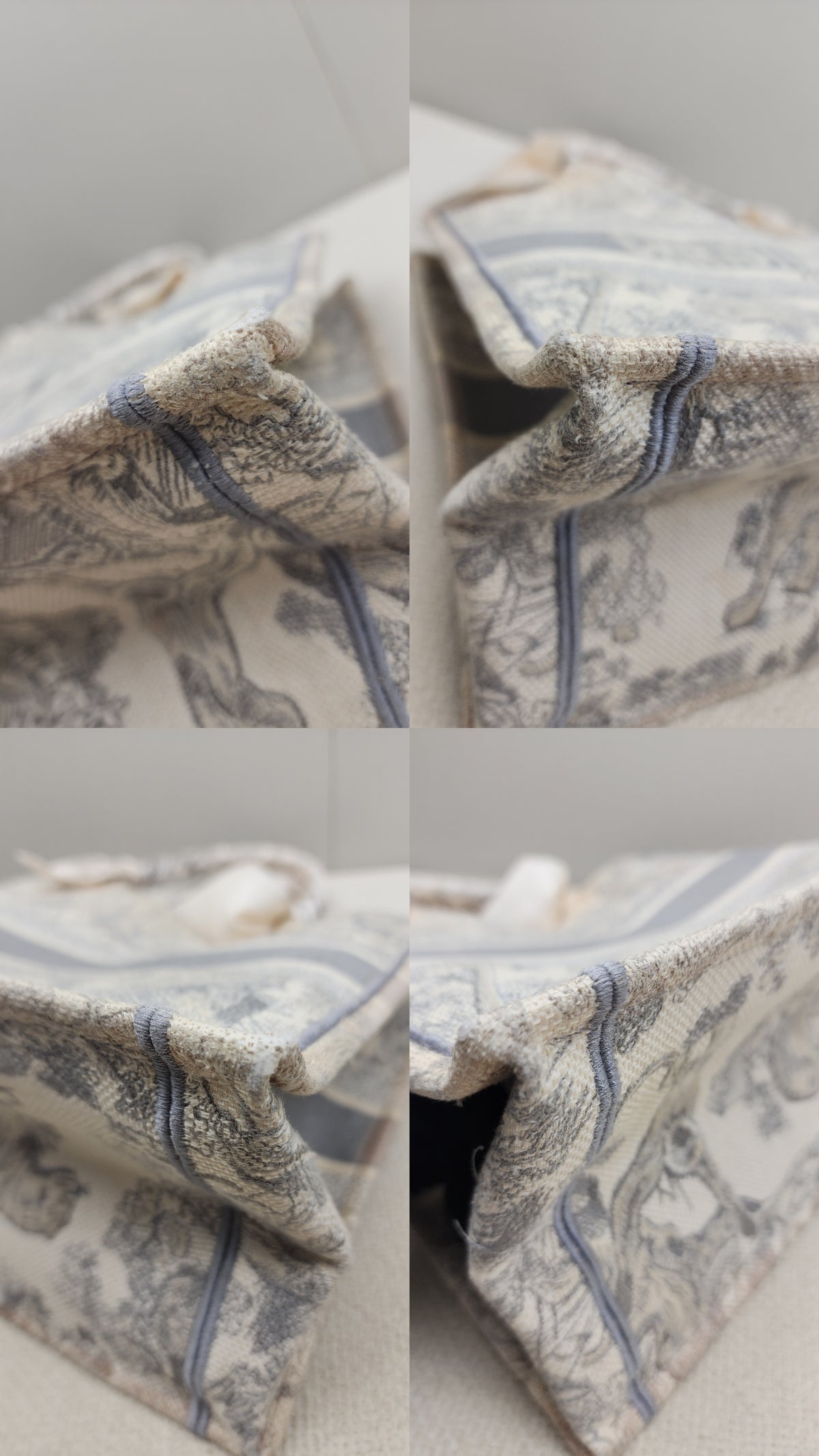Dior Grey Toile de Jouy Medium Book Tote
