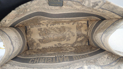 Dior Grey Toile de Jouy Medium Book Tote