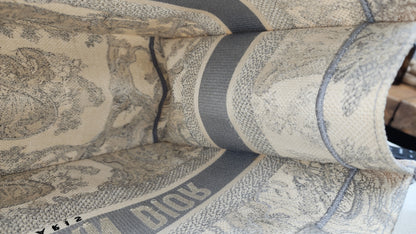 Dior Grey Toile de Jouy Medium Book Tote