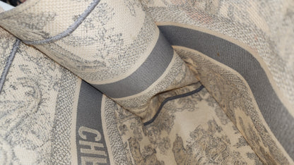 Dior Grey Toile de Jouy Medium Book Tote