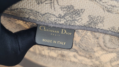 Dior Grey Toile de Jouy Medium Book Tote