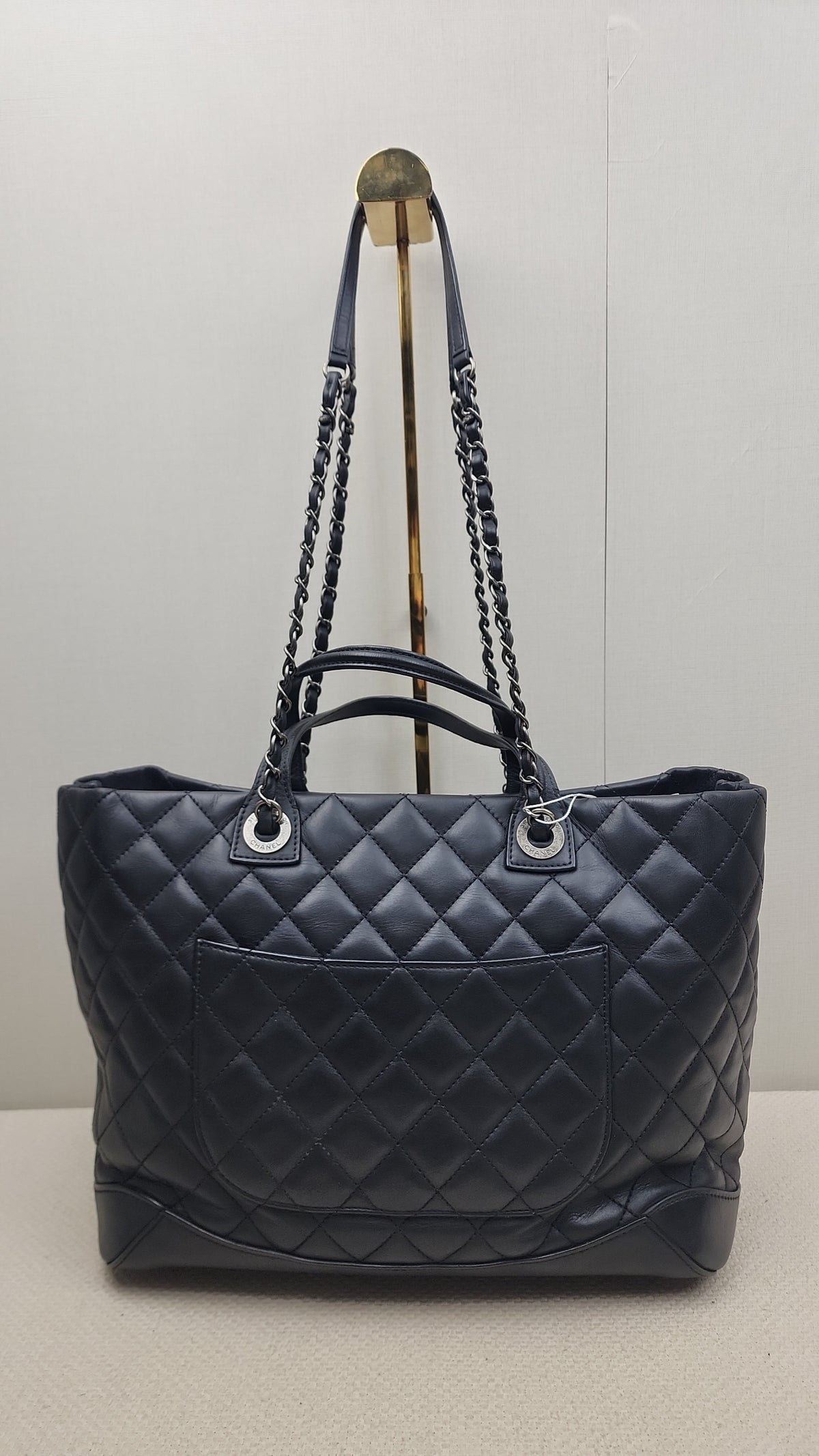 Chanel Black Calfskin Easy Shopping Tote