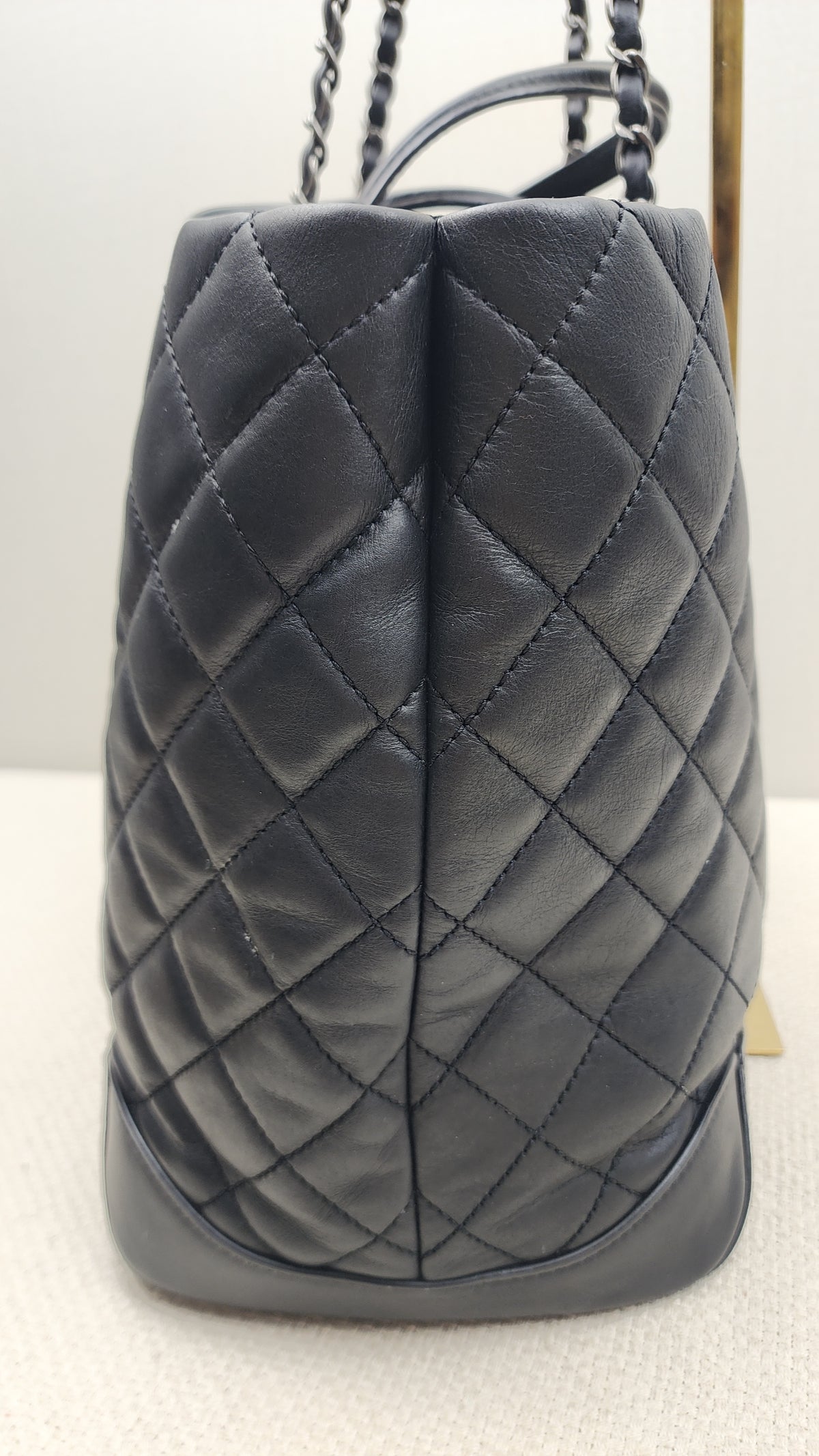 Chanel Black Calfskin Easy Shopping Tote