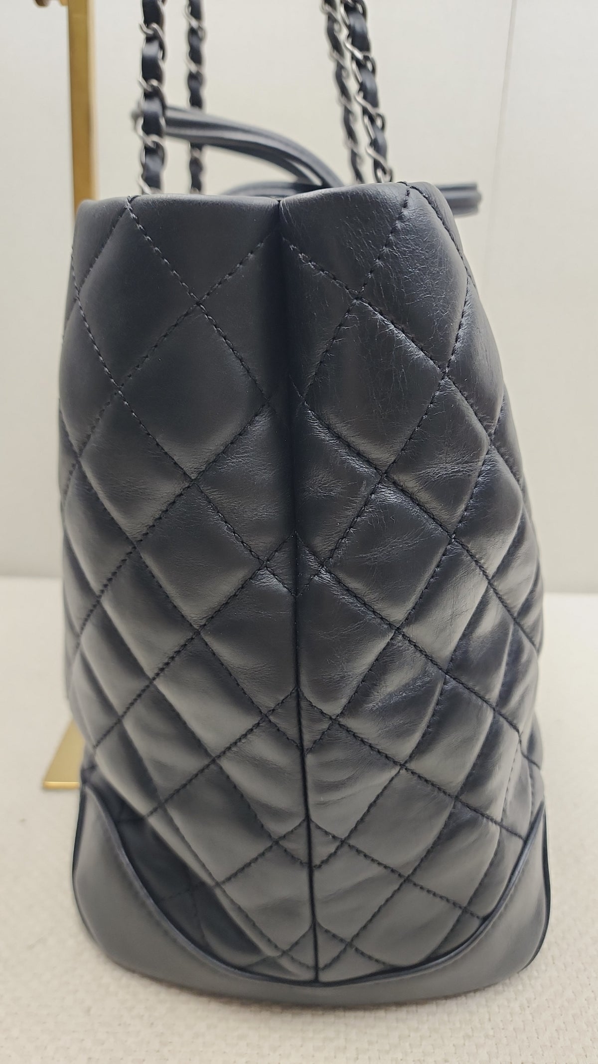 Chanel Black Calfskin Easy Shopping Tote