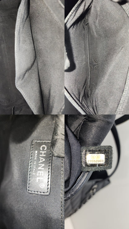 Chanel Black Calfskin Easy Shopping Tote